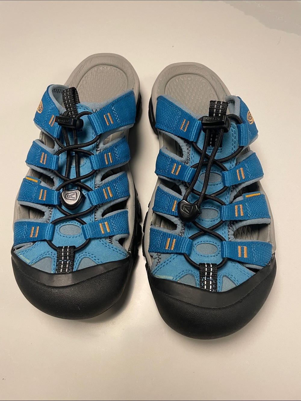 Keen Newport Slide Teal Blue Closed-Toe Adventure Sandals - Picture 2 of 6